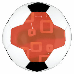Bola De Futebol Vermelho Caprichoso Grande Geométrico Abstrato