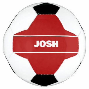 BOLA DE FUTEBOL VERMELHO PERSONALIZADO