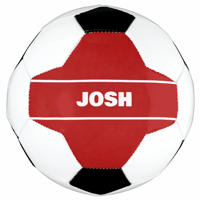 BOLA DE FUTEBOL VERMELHO PERSONALIZADO (Frente)