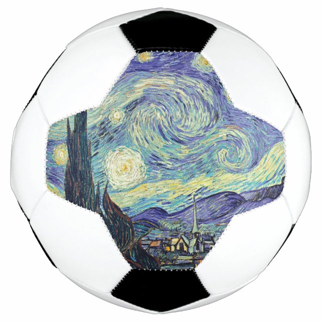 Bola De Futebol Vincent Van Gogh A Noite Estrelada  (Frente)