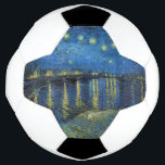 Bola De Futebol Vincent van Gogh - Noite Estrelada sobre o Ródano<br><div class="desc">Noite de Starry sobre o Rhone/Nuit etoilee sur le Rhone - Vincent van Gogh,  Oil on Canvas,  1888,  Arles</div>