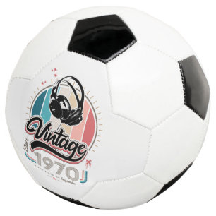 Bola De Futebol Vintage desde 1970 fones de ouvido