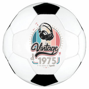 Bola De Futebol Vintage desde fones de ouvido de 1975