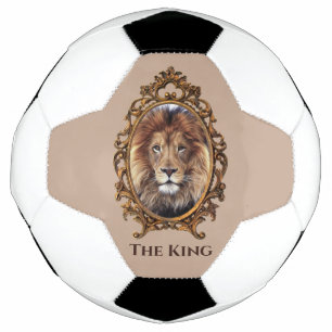 Bola De Futebol Vintage Elegante Brown Lion King Pais Retroritário