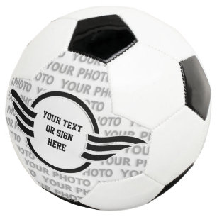 Bola De Futebol Vintage Label preto I + seu backgr. & Texto
