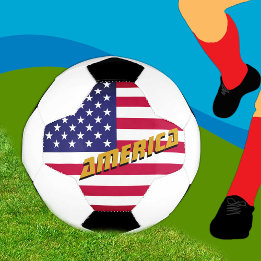 Bola De Futebol Vintage USA Football & American Flag / Esporte