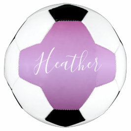 Bola De Futebol Violeta Roxa e Script Branco Personalizado