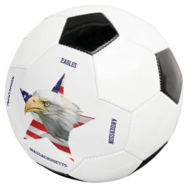 Bola De Futebol Watchful Bald Eagle, A Bandeira Americana, Star