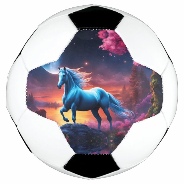 Bola De Futebol White Stallion Fantasy Pink Garden (Frente)