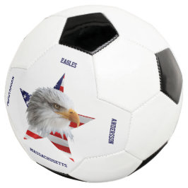 Bola De Futebol Wild Bald Eagle, A Bandeira Americana, Star