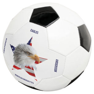 Bola De Futebol Wild Bald Eagle, A Bandeira Americana, Star