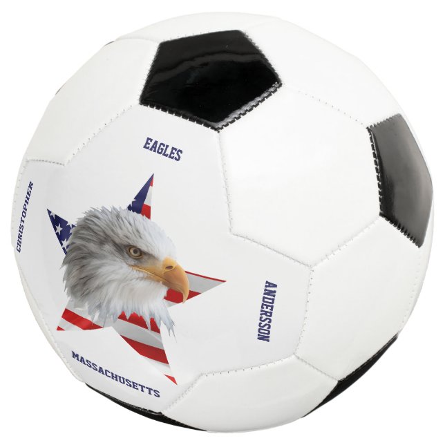 Bola De Futebol Wild Bald Eagle, A Bandeira Americana, Star (Três quartos)