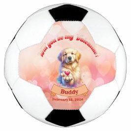 Bola De Futebol Will you be mine Valentine? personalized 