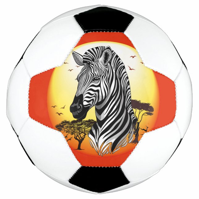 Bola De Futebol Zebra African Savanna Wild Animal (Frente)