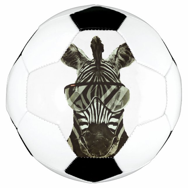 Bola De Futebol Zebra hipster (Frente)