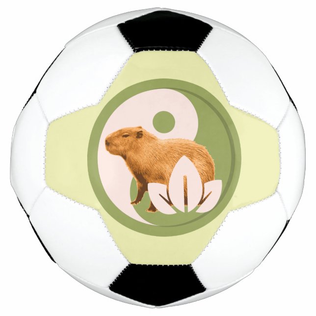 Bola De Futebol Zen Capivara Yin Yang Nature Pacífica (Frente)