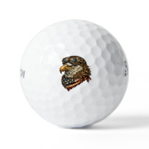 Bola de Golfe Águia Careca Patriótica com Faixa da