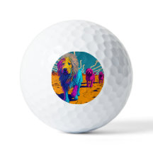 Bola de golfe artístico divertida (cores sortudas!