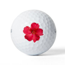 bola de golfe com flor de hibisco