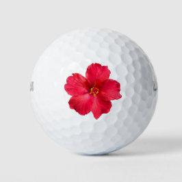 bola de golfe com flor de hibisco