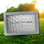 Bola de Golfe com Texto e Número Personalizados<br><div class="desc">Personalize esta imagem da bola de golfe com texto e número de sua escolha. Design único para o golfista casual para o profissional do Heart. Clássico e único,  isso certamente impressionará seus amigos de golfe no próximo torneio.</div>