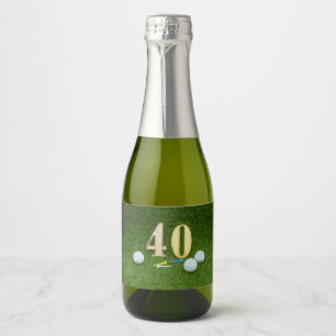 Bola de golfe de aniversário de 40 anos com golfe