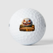 bola de golfe engraçada de halloween