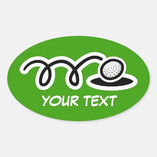 Bola de golfe grandes adesivos com texto personali (Frente)