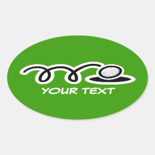 Bola de golfe grandes adesivos com texto personali