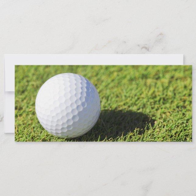 Bola De Golfe No Curso De Grama Verde - Personaliz (Frente)