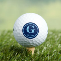 Bola de Golfe Personalizada com a Letra G Elegante