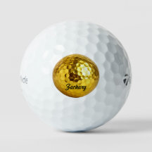 Bola de golfe personalizada com monograma preto do