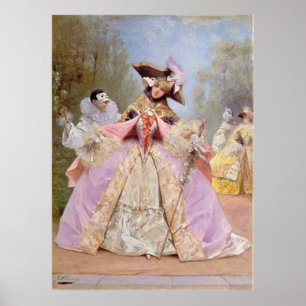 Bola de mascarada do Victorian - poster do