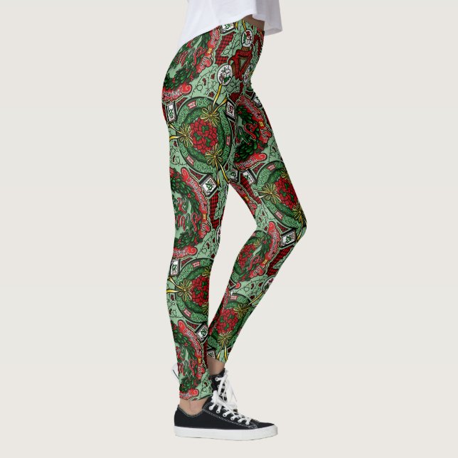 Bola de Neve de Natal, Leggings de Guirlanda (Direita)