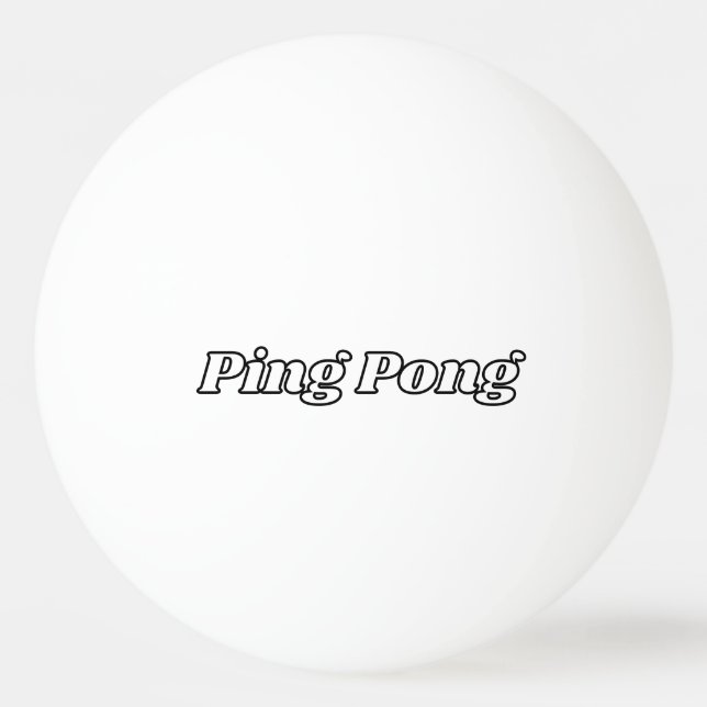 Bola de Ping Personalizada com Texto Personalizado (Frente)