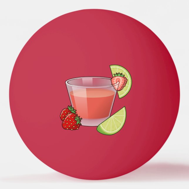 Bola de Ping-Pong de Daiquiri de Morango (Frente)