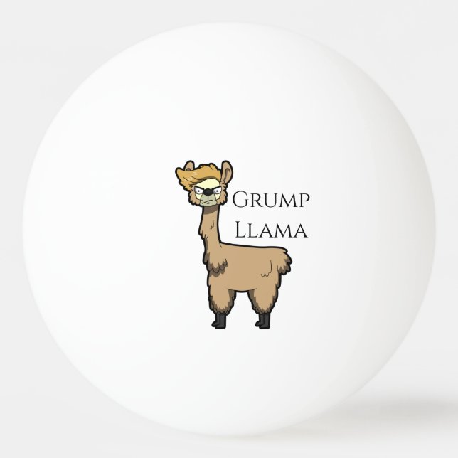 Bola de ping pong Grump Llama (Frente)