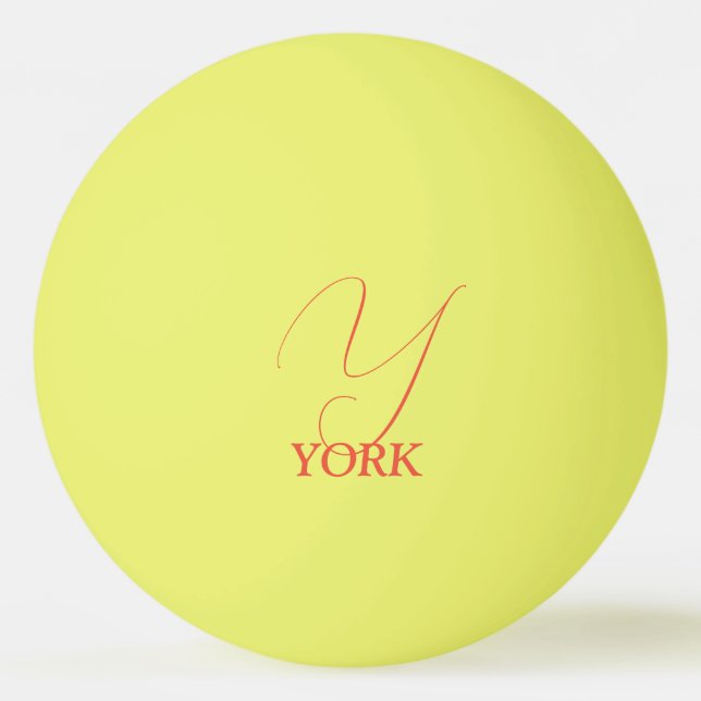Bola de Ping Pong Monogramada Laranja Brilhante (Frente)