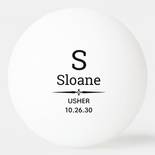 Bola de Ping Pong Personalizada para Usher (Frente)