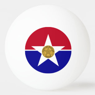 Bola de pingue-pongue com bandeira de Dallas