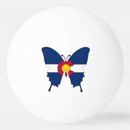 Bola de pingue-pongue da bandeira do Colorado