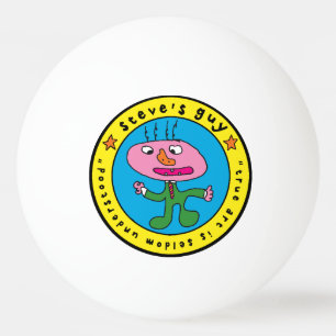 bola de pingue-pongue de cara de steve