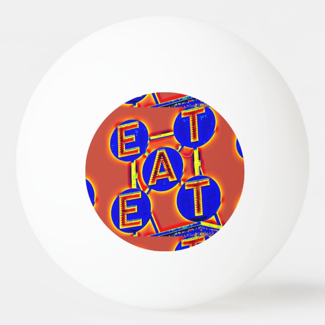 bola de pingue-pongue vermelha/azul (Frente)