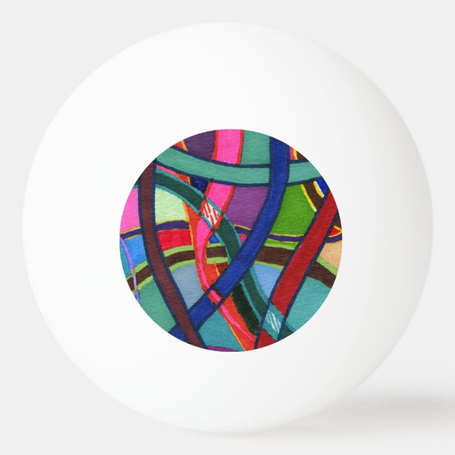 Bola de Pinos de Ping Abstrato "Tangida" (Frente)