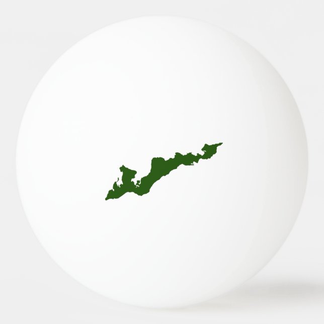 Bola de Pinos do Logotipo da Ilha Fishers - Verde (Frente)