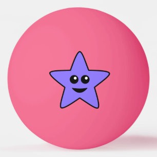 Bola de Pong da Estrela Feliz Roxo