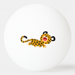 Bola de Pong de Leopardo-Ping-Pong, um belo desenh