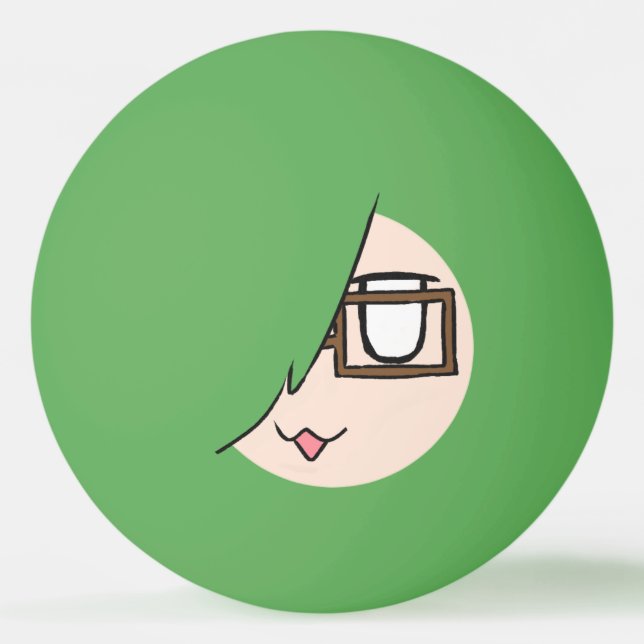 Bola de Pong de Ping com uma estrela, branca (Frente)