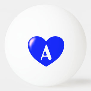 Bola de Pong do Coração Azul Grande Personalizad