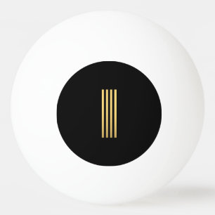 Bola de Pong do Monograma Dourado Moderno